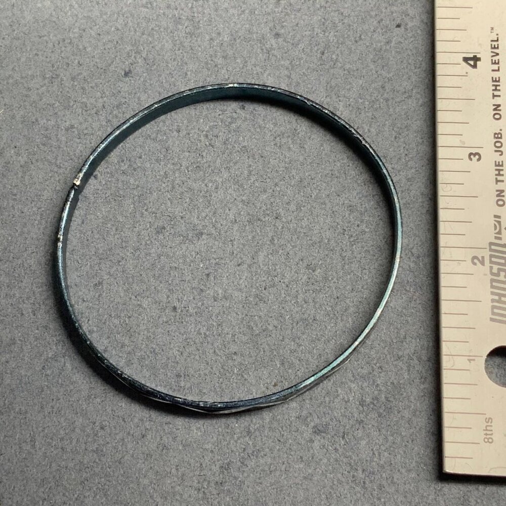 Zigzag Pattern Bangle Bracelet 7 In Black Silver … - image 3